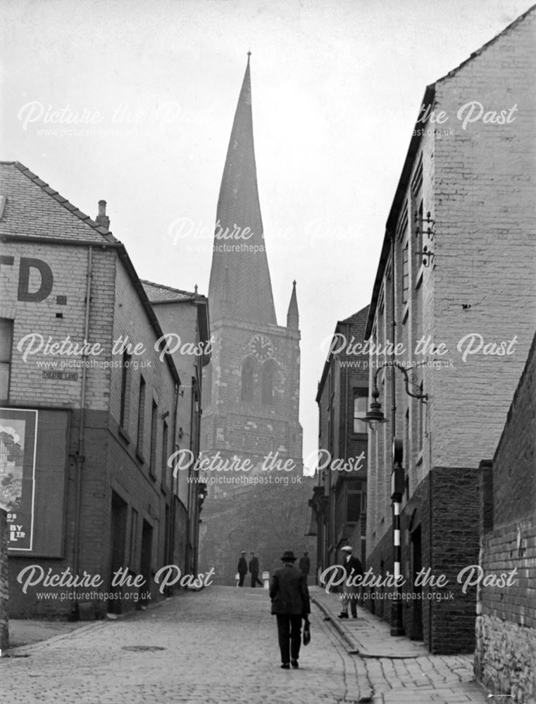 St Mary's and All Saints' tower and crooked spire - from Tapton Lane