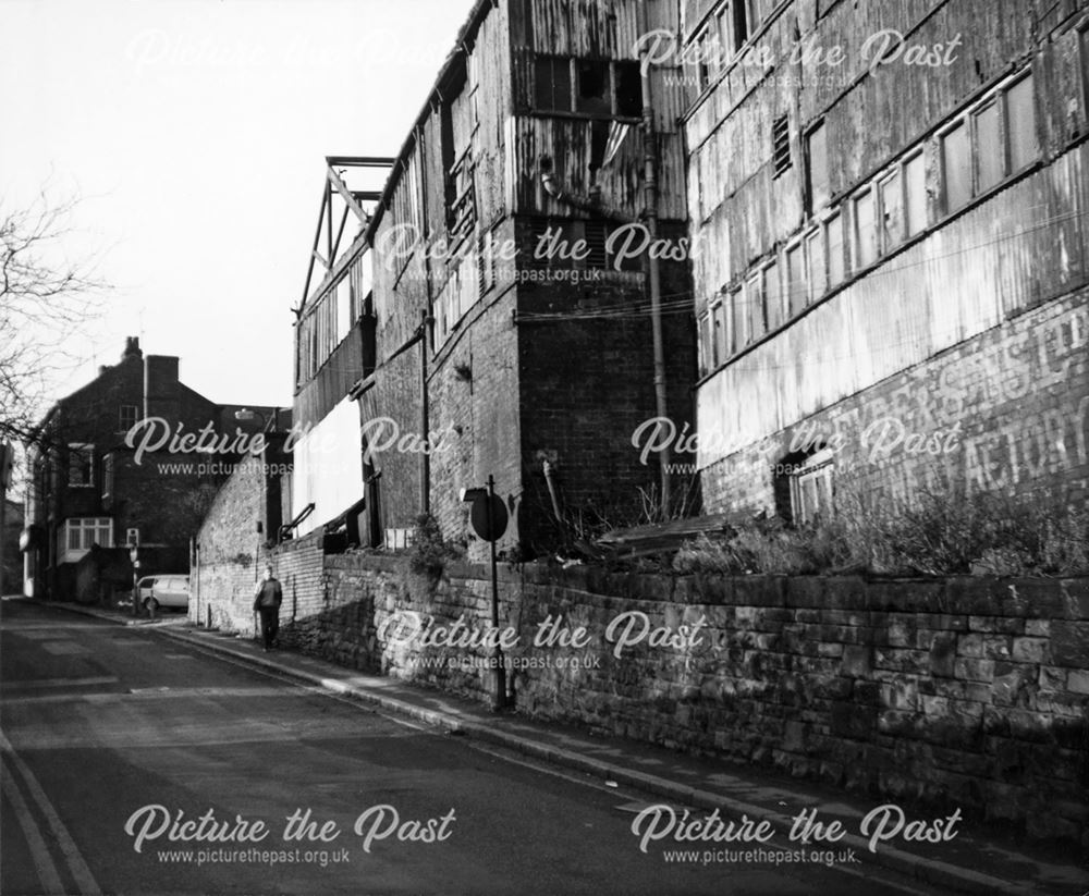 Demolition of Eyres Furniture Works, 1982