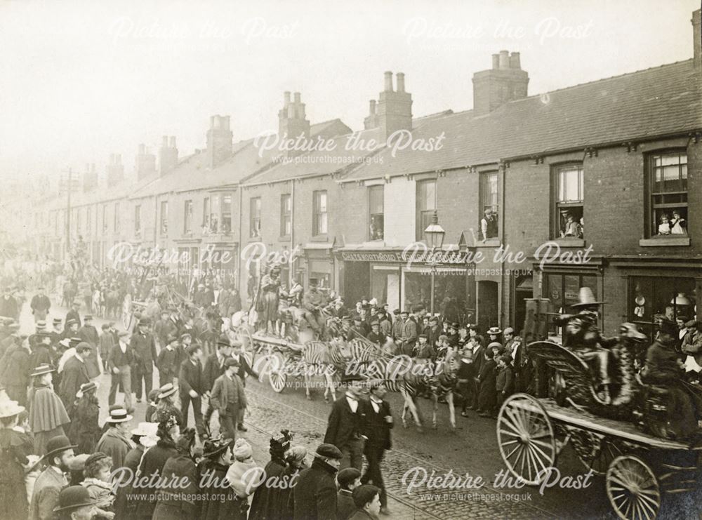 Parade of Barnum and Bailey's Circus (who were performing at Sheffield on December 8 1899)