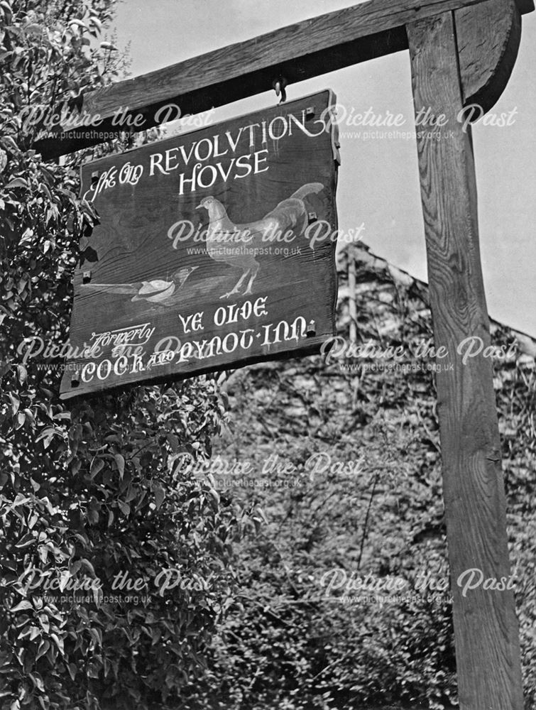 Revolution House Sign, Old Whittington, Chesterfield, 1946