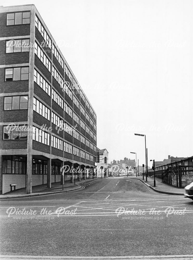 Beetwell Street at junction with Lordsmill Street, Chesterfield, 1977