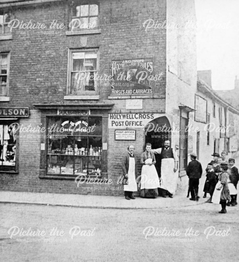 Holywell Cross Post Office, Chesterfield, c 1890s