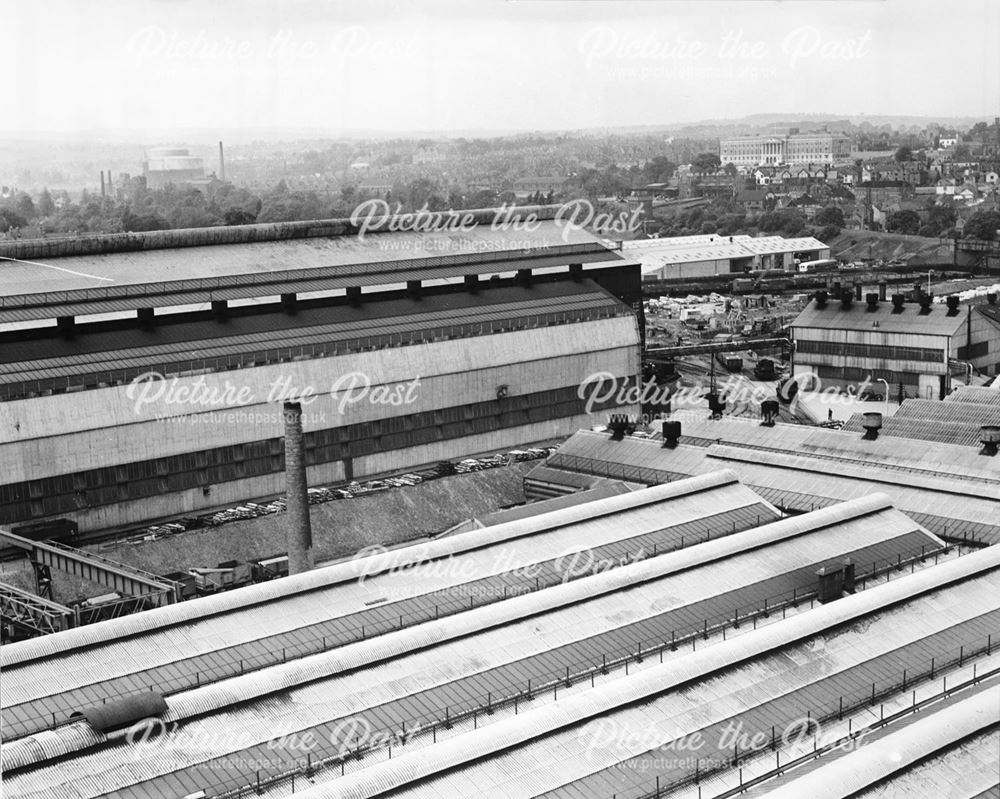 View from Chesterfield Tube Company, Derby Road, Chesterfield, 1958