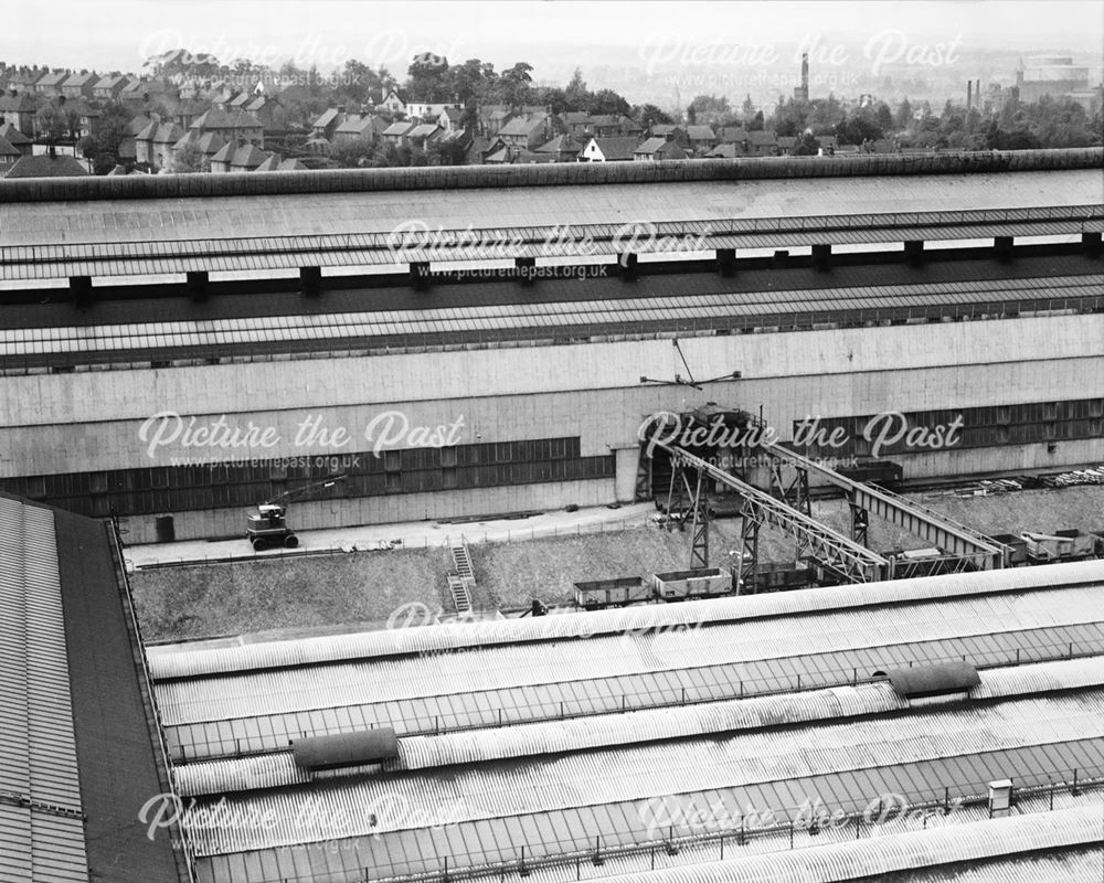 View from Chesterfield Tube Company, Derby Road, Chesterfield, 1958