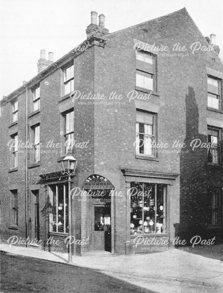 Seaton's Shop, Saltergate, Chesterfield, c 1899