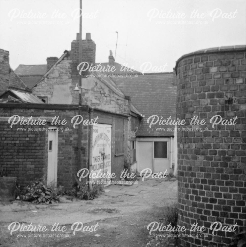 Rear of Nos 30 and 32, Holywell Street, Chesterfield, 1974