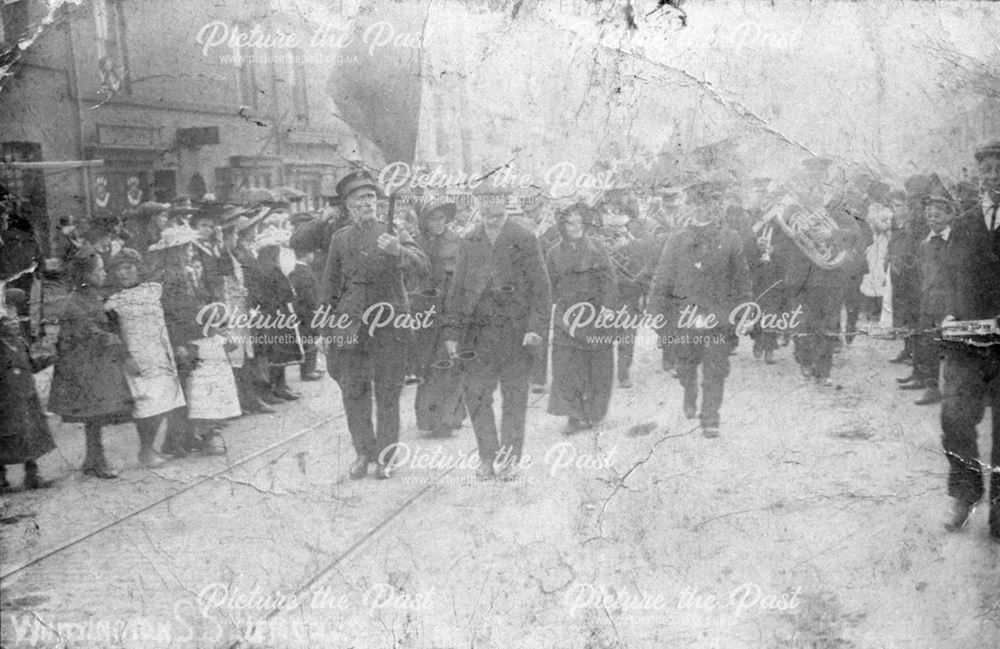 Sunday School Procession, Old Whittington, Chesterfield, c 1910