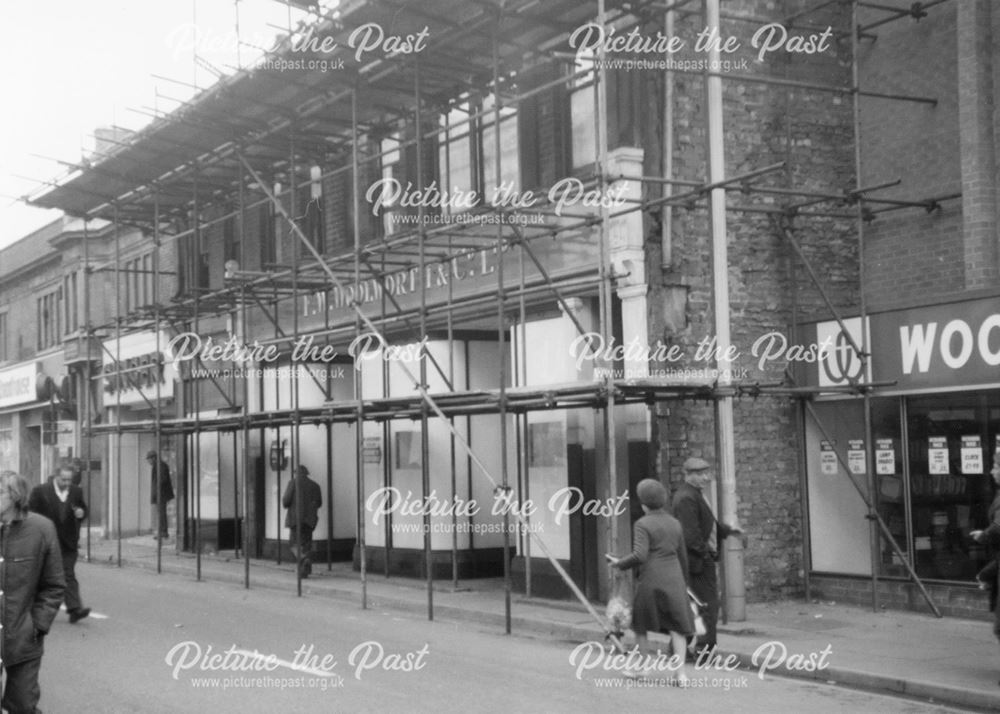 Demolition of Woolworth's Store, Chesterfield, 1976