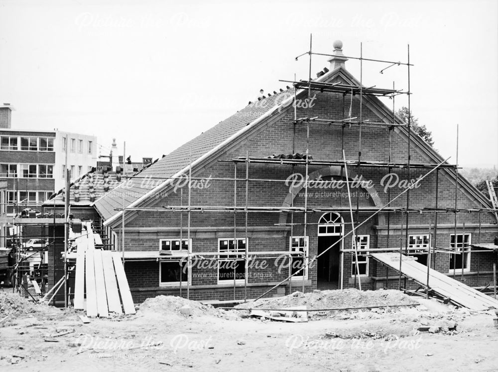 Construction of Revenues Hall, New Square, Chesterfield, 1989