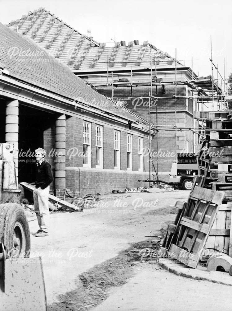 Construction of Revenues Hall, New Square, Chesterfield, 1989