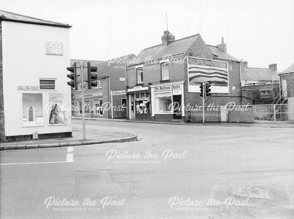 Junction of Chatsworth Road, Walton Road and Old Hall Road, Chesterfield, 1989