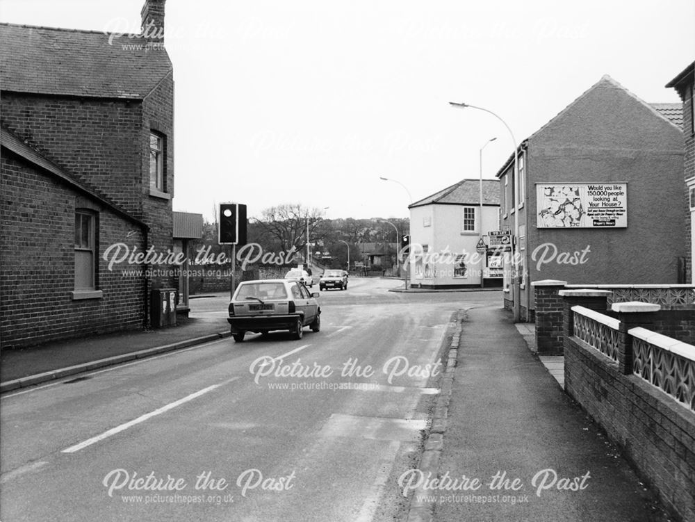 Junction of Chatsworth Road, Walton Road and Old Hall Road, Chesterfield, 1989