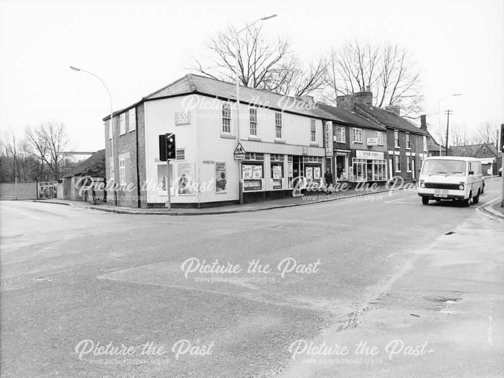 Junction of Chatsworth Road, Walton Road and Old Hall Road, Chesterfield, 1989