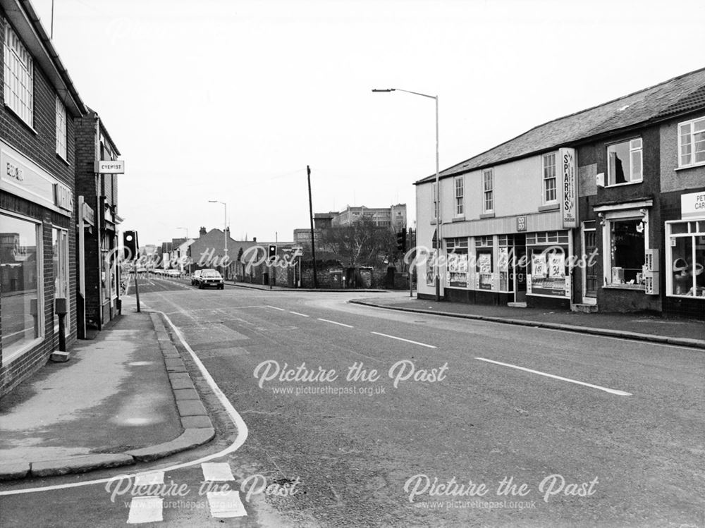 Junction of Chatsworth Road, Walton Road and Old Hall Road, Chesterfield, 1989