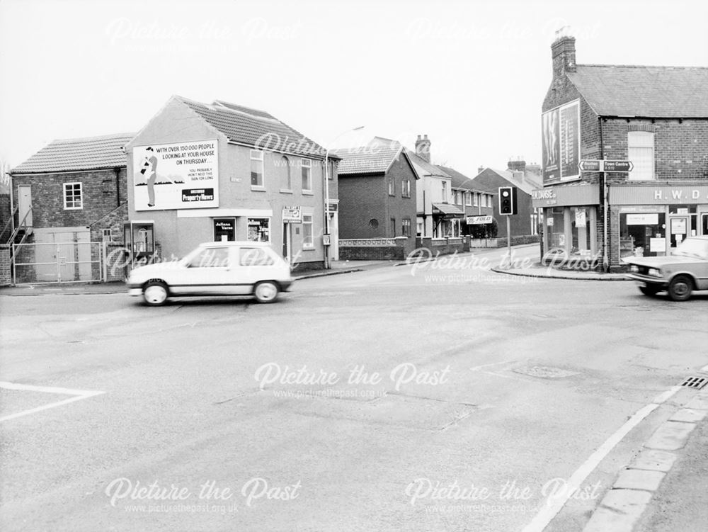 Junction of Chatsworth Road, Walton Road and Old Hall Road, Chesterfield, 1989