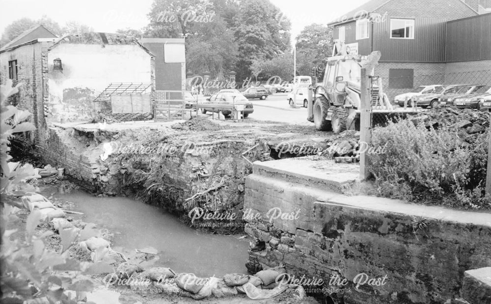 River Hipper Reconstruction Work, Boythorpe Road, Chesterfield, 1991