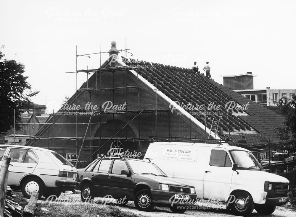 Construction of Revenues Hall, New Square, Chesterfield, 1989