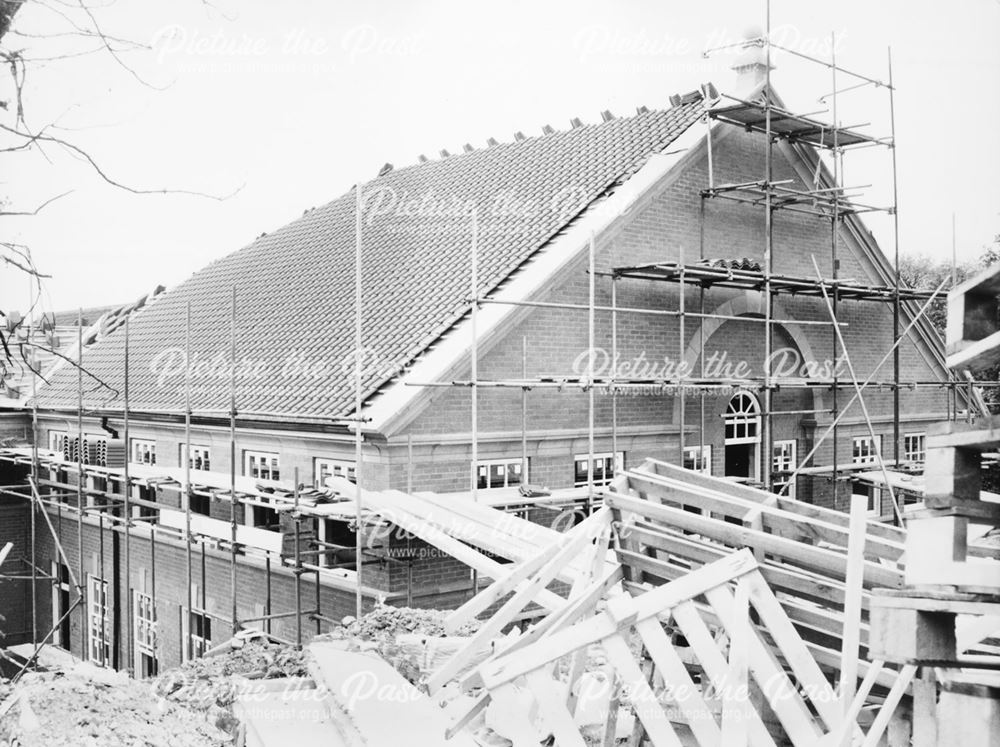 Construction of Revenues Hall, New Square, Chesterfield, 1989