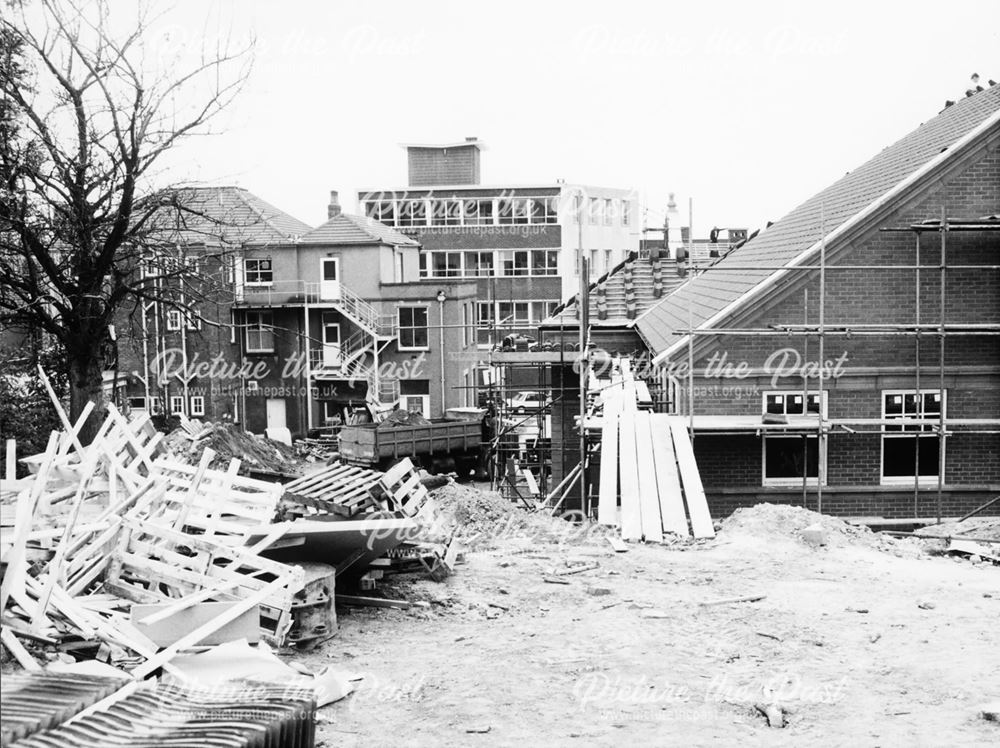 Construction of Revenues Hall, New Square, Chesterfield, 1989