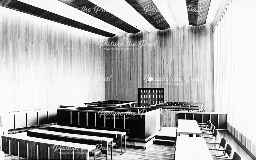 The Court House Interior Court Room, Chesterfield, 1965