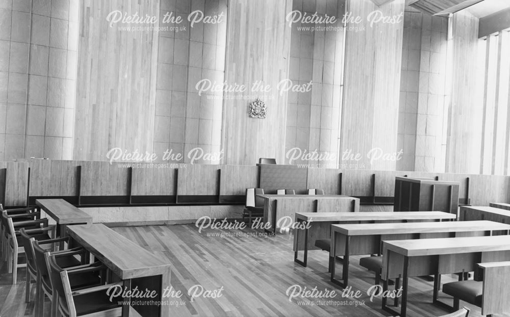 The Court House Interior Main Court Room, Chesterfield, 1965