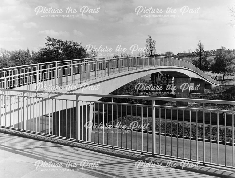 New footbridge over Markham Road, Chesterfield, 1964