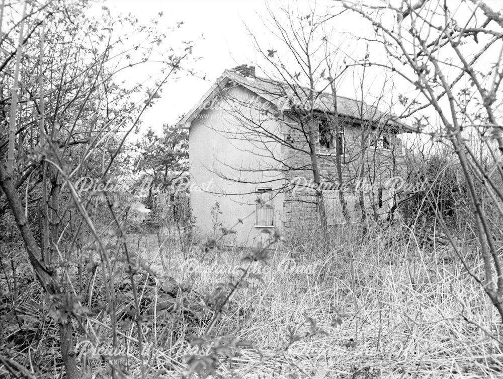 Derelict house, Quarry Lane, Brampton, Chesterfield, 1989