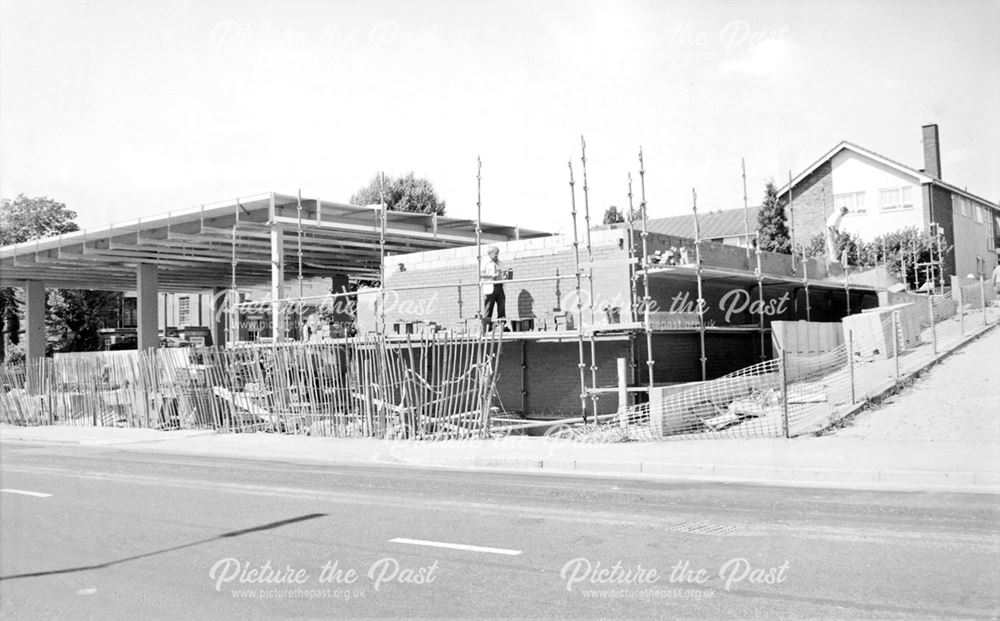 Construction of new ESSO Petrol Station, Chatsworth Road, Brampton, Chesterfield, 1991