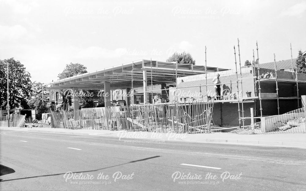 Construction of new ESSO Petrol Station, Chatsworth Road, Brampton, Chesterfield, 1991