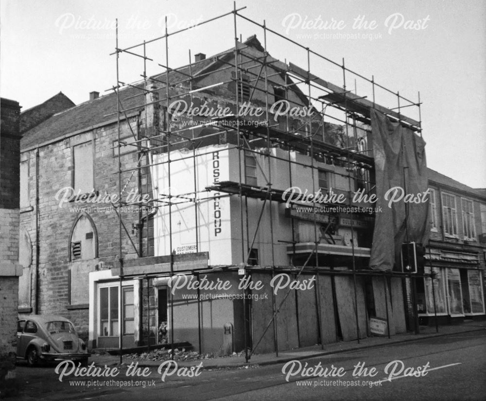 Reconstrution of former Coliseum Cinema Frontage, Chatsworth Road, Chesterfield, 1979