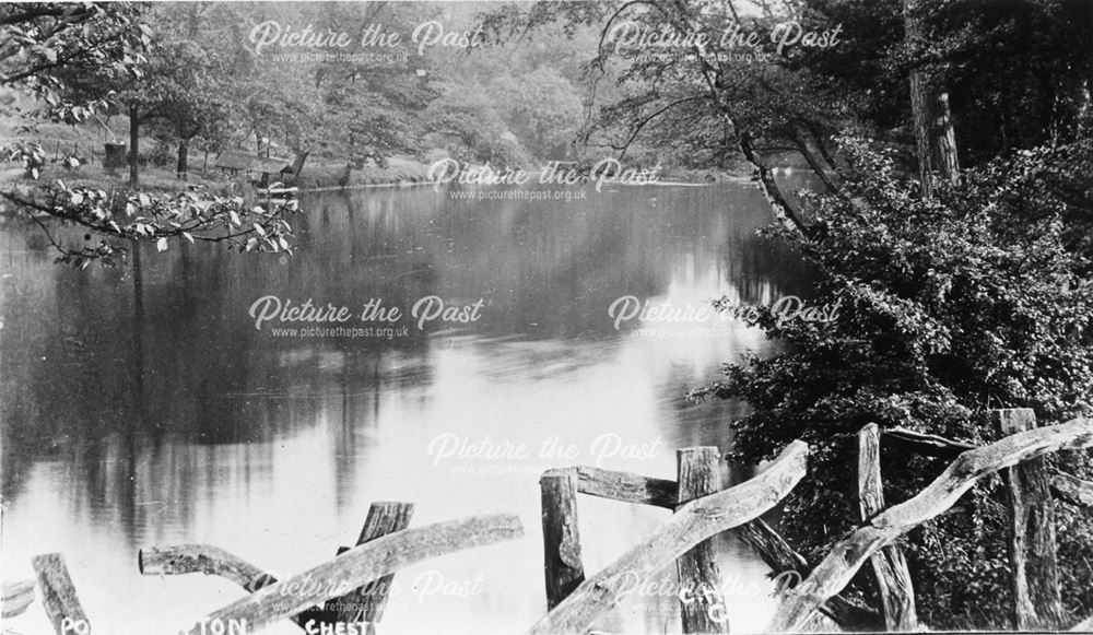 Fishpond at Tapton Grove, Tapton, Chesterfield, 1905