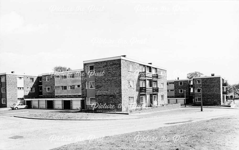 Council flats, Bonsall and Willsersley Court, Bowness Road, Newbold, Chesterfield, 1964