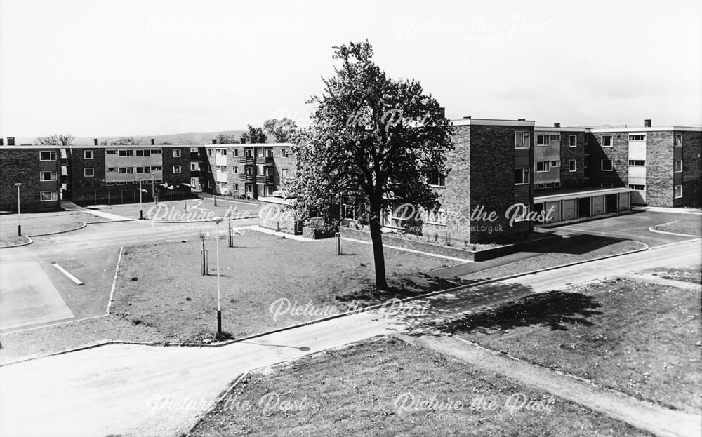 Council flats, Bonsall and Willsersley Court, Bowness Road, Newbold, Chesterfield, 1964