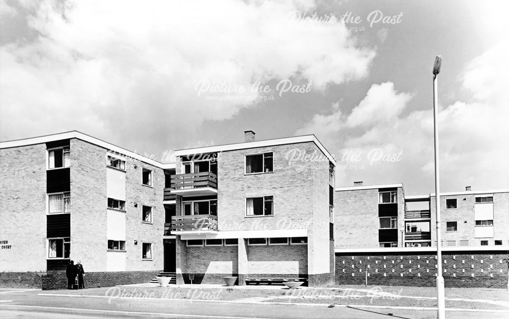 Birchover and Tansley Court Flats, Highfield Lane, Newbold, Chesterfield, 1964