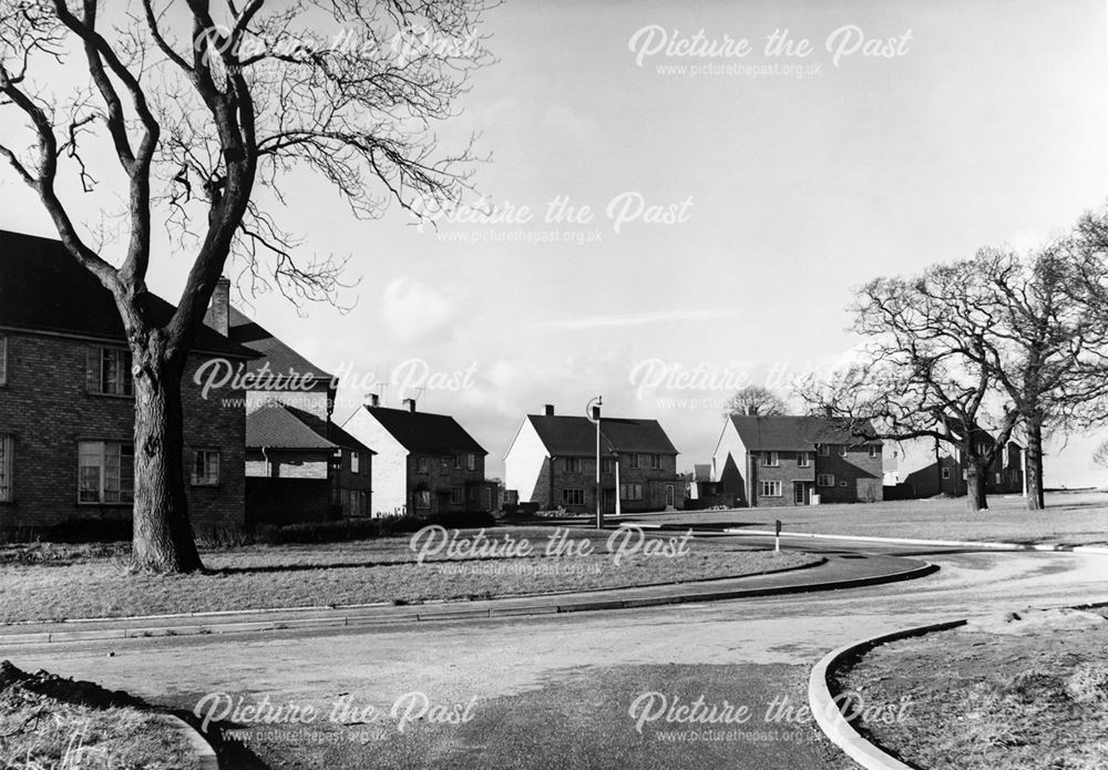 Derwent Crescent from Bowness Road, Newbold, Chesterfield, 1956