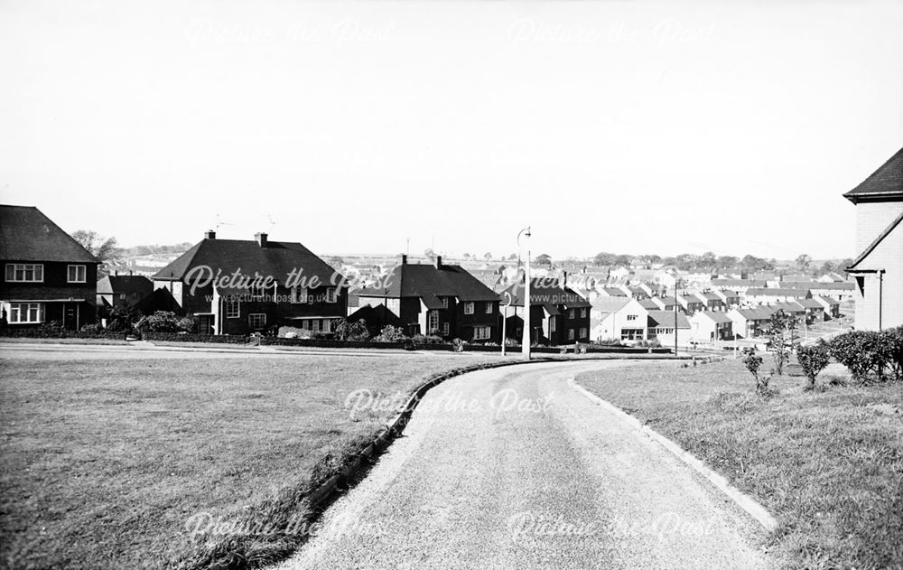 Dunston Lane from Kendal Road, Newbold Chesterfield, 1961
