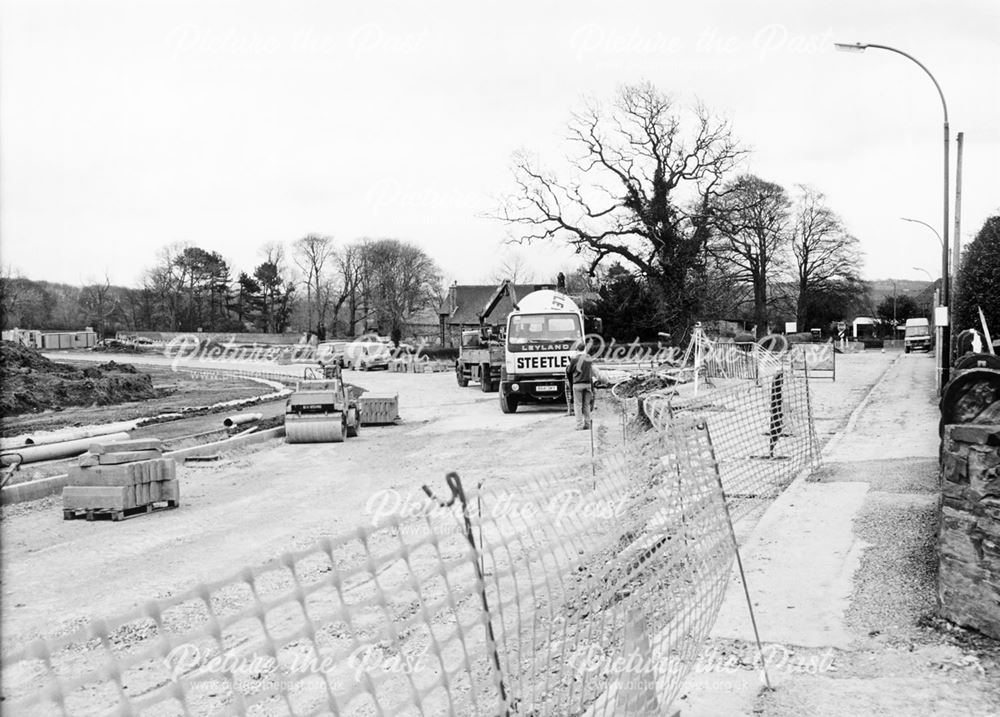 New road construction, Walton Back Lane, Walton, Chesterfield, 1992