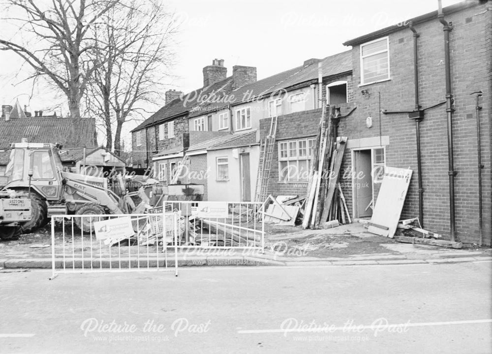 Demolition of Co-Op store, Walton Road, Brampton, Chesterfield, 1992