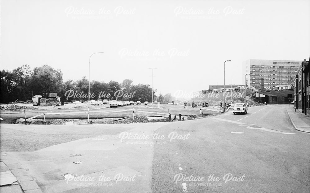 Construction of Road Extension, Markham Road, Chesterfield, 1963