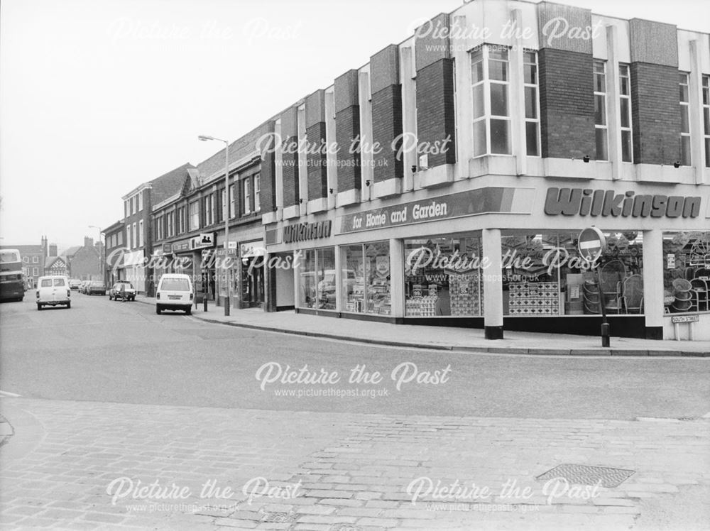 Wilkinson's and Vicar Lane Looking East, Chesterfield, 1989