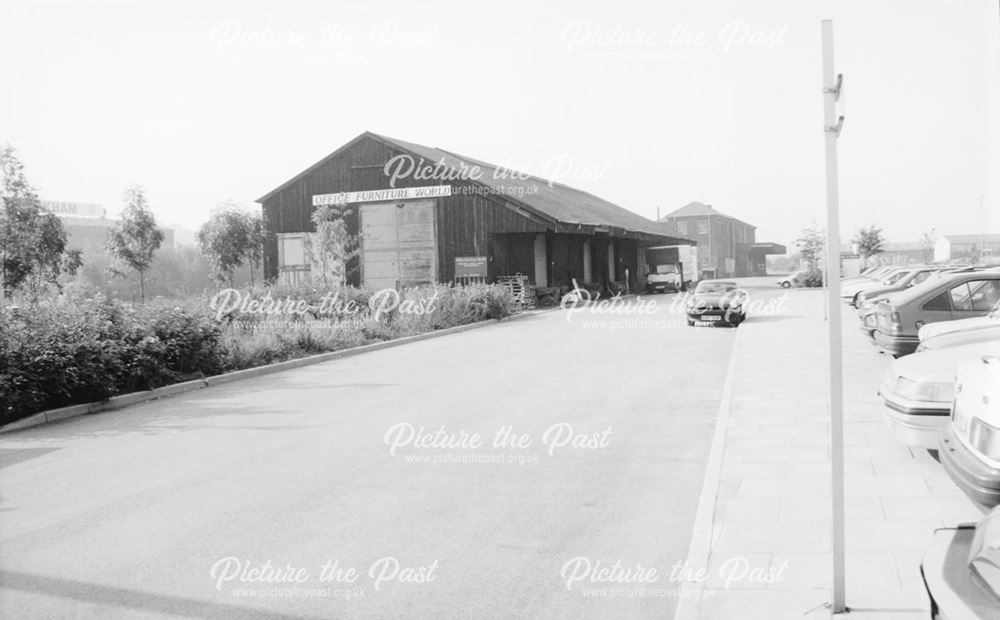 Railway Goods Yard and Car Parks, Midland Railway Station, Chesterfield, 1991