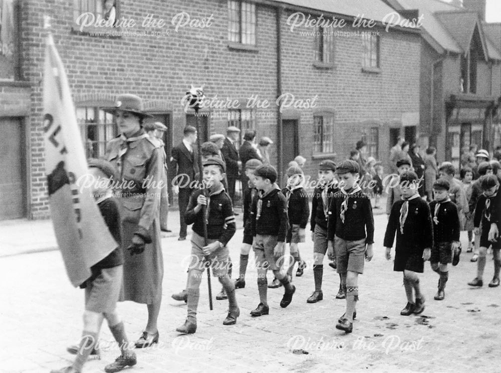 Cubs Scouts on Parade, Chesterfield, c 1940