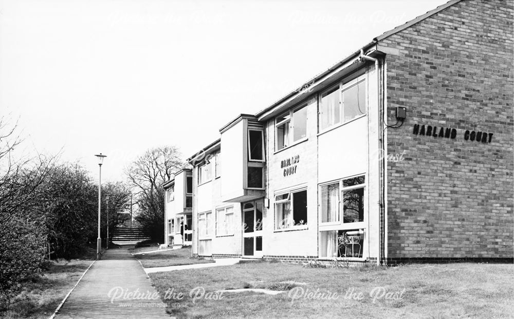 Harland Court from Brockwell Walk, Loundsley Green, Chesterfield, 1972