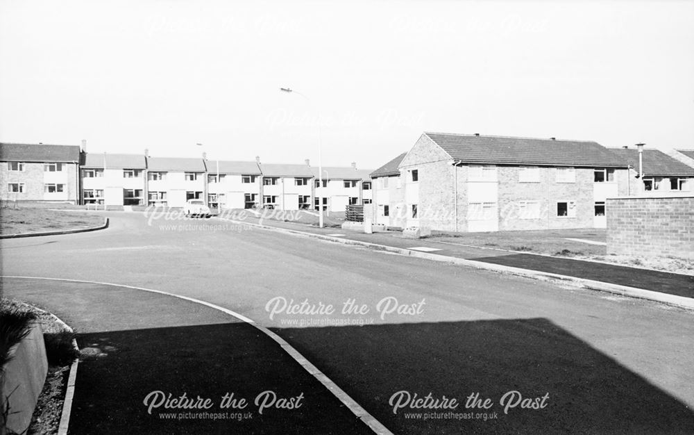 Cheedale Avenue View to Chasecliff CLose, Loundsley Green, Chesterfield, 1972