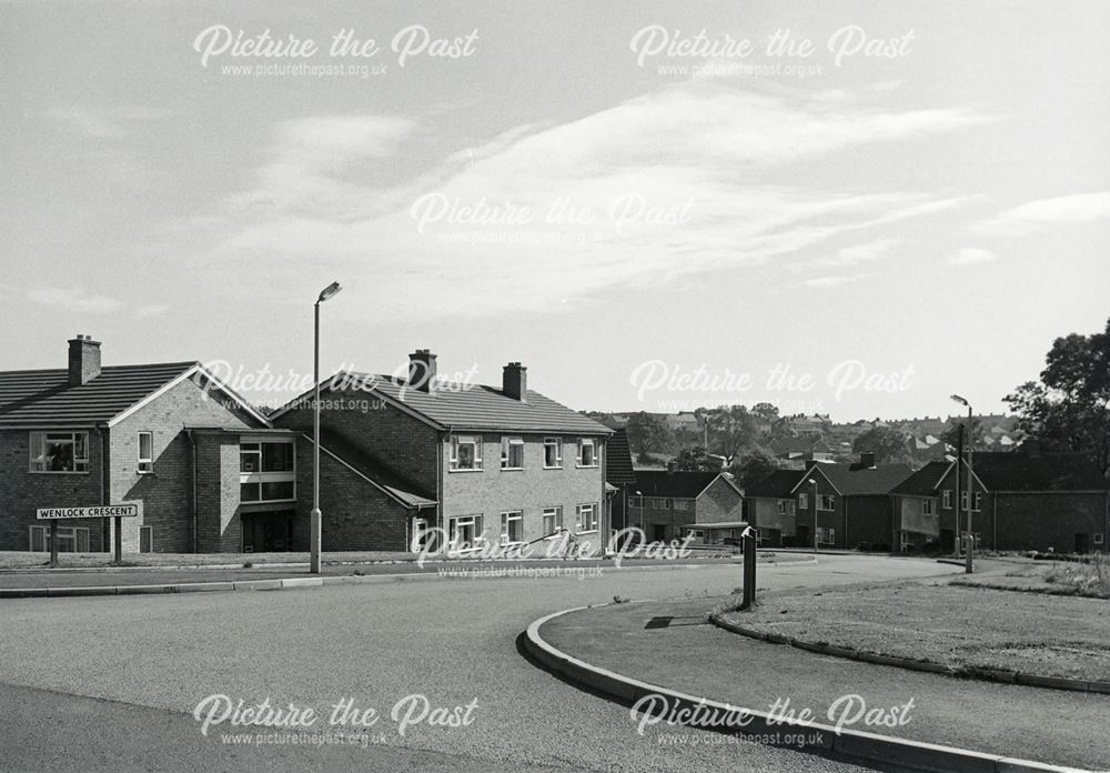 Wenlock Crescent from Cuttholme Road, Loundsley Green, Chesterfield, 1966