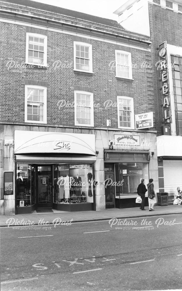 Shops and Regal Cinema on Cavendish Street, Chesterfield, 1994