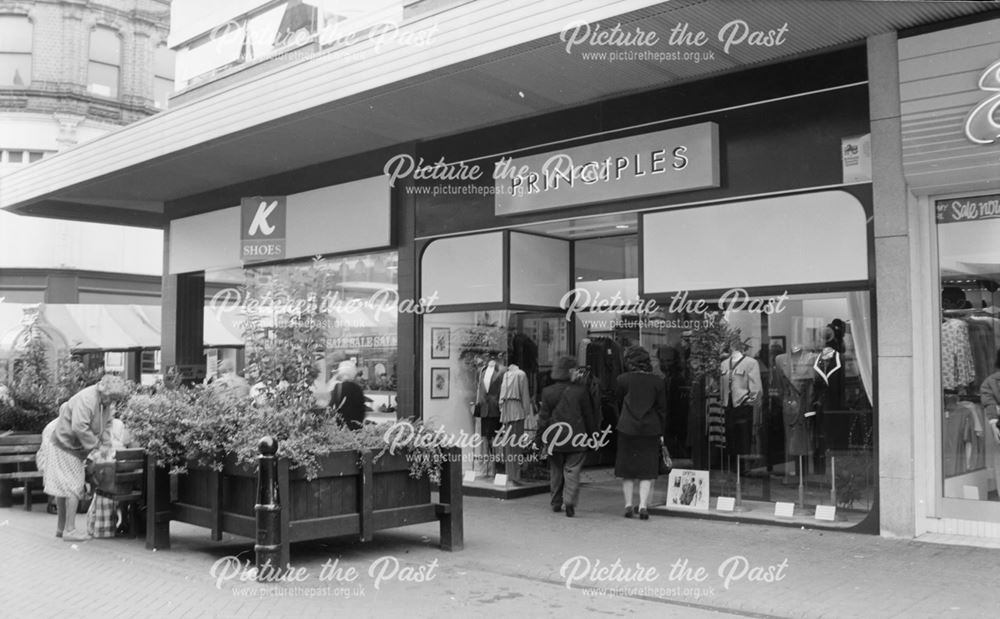 Shops on Burlington Street Northside, Chesterfield, November 1991