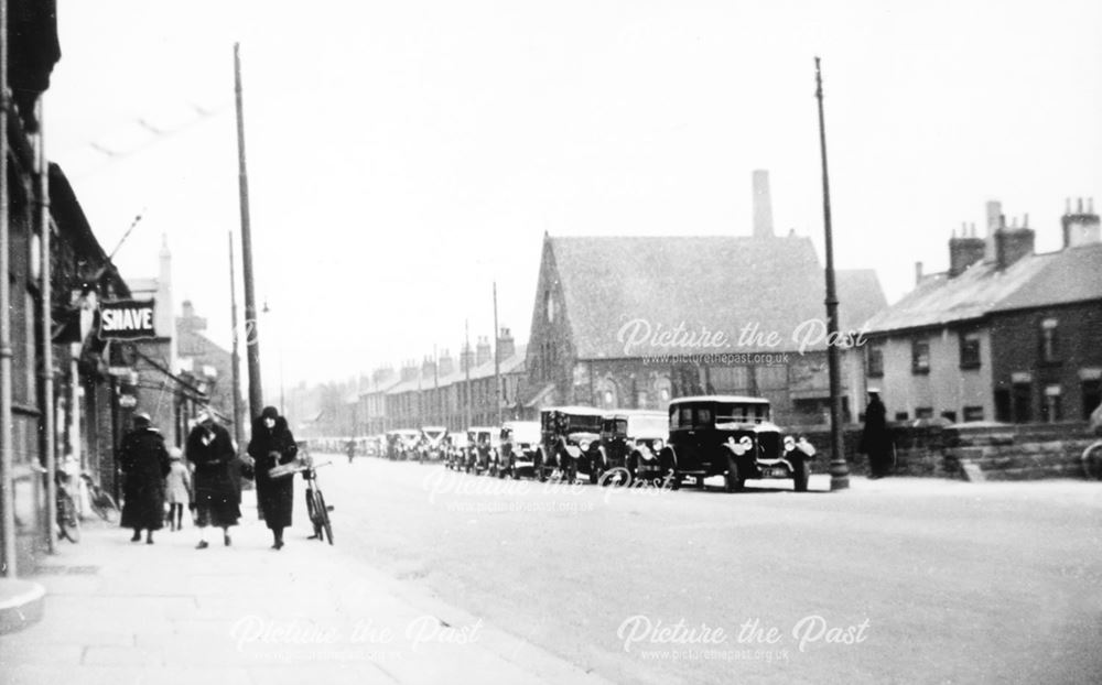 Wedding of G W Robinson and B Frost, Chatsworth Road, Brampton, Chesterfield, 1925