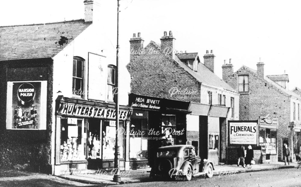 Shops, Chatsworth Road, Brampton, Chesterfield, c 1940