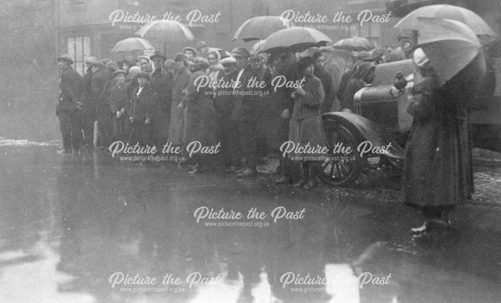 August Bank Holiday Floods, Chatsworth Road, Brampton, Chesterfield, 1922
